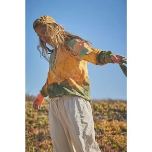 Free People Movement Summit Sweat Sweatshirt Graphic Hoodie Size Large